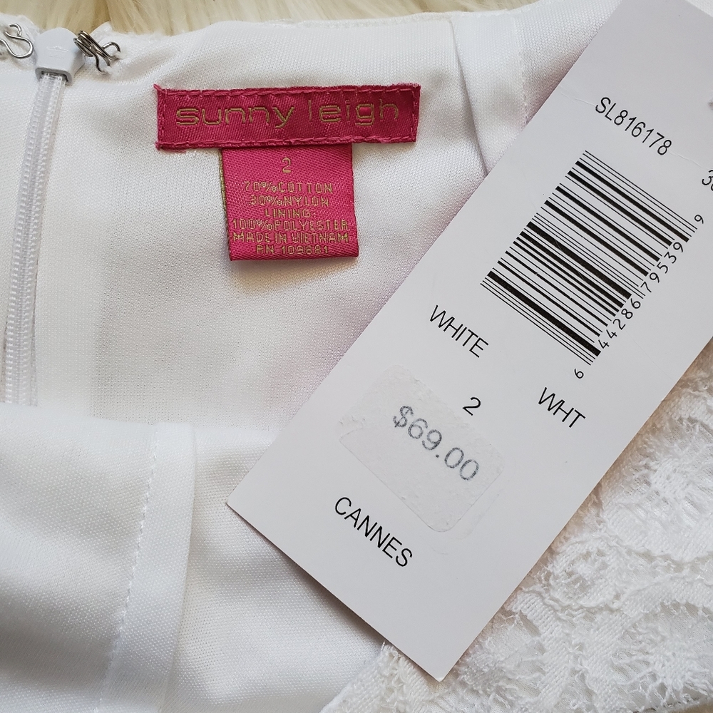 NWT White Lace Midi Skirt Ruffle - Picture 5 of 8